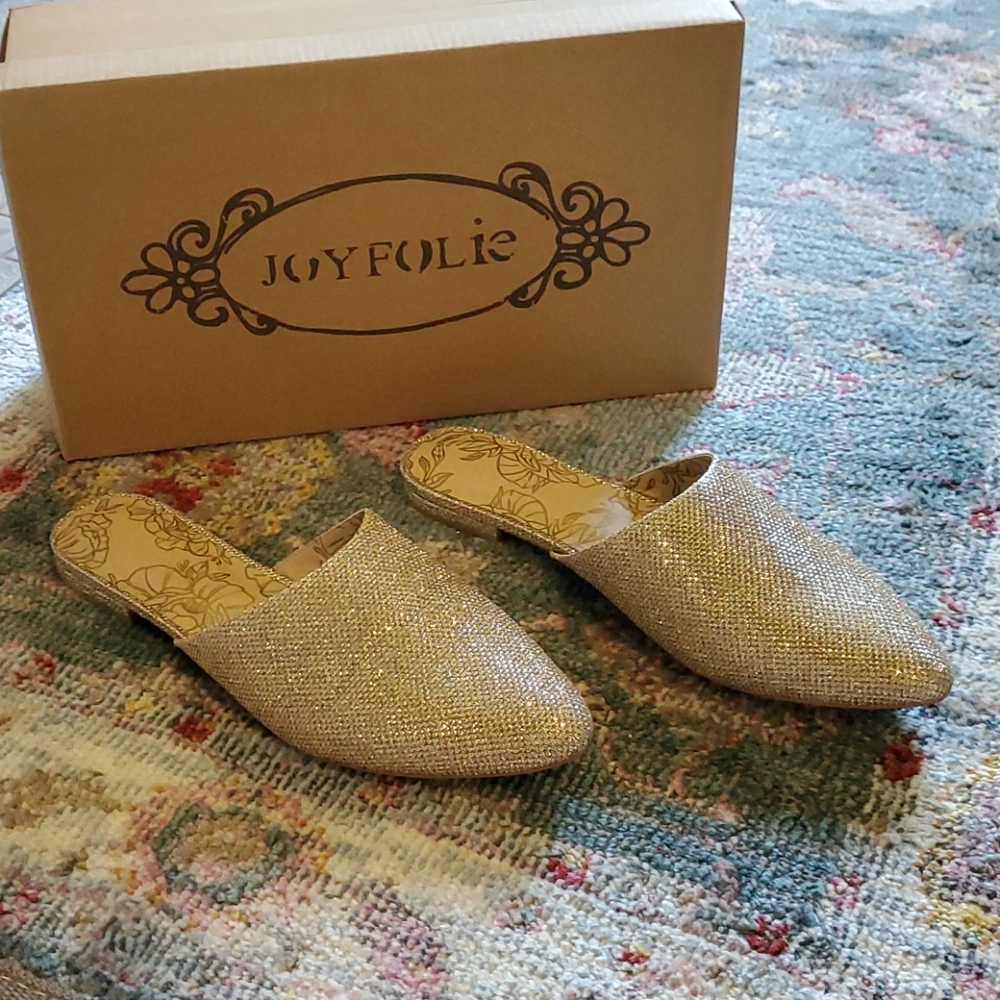 Joyfolie Audra Flats gold 8